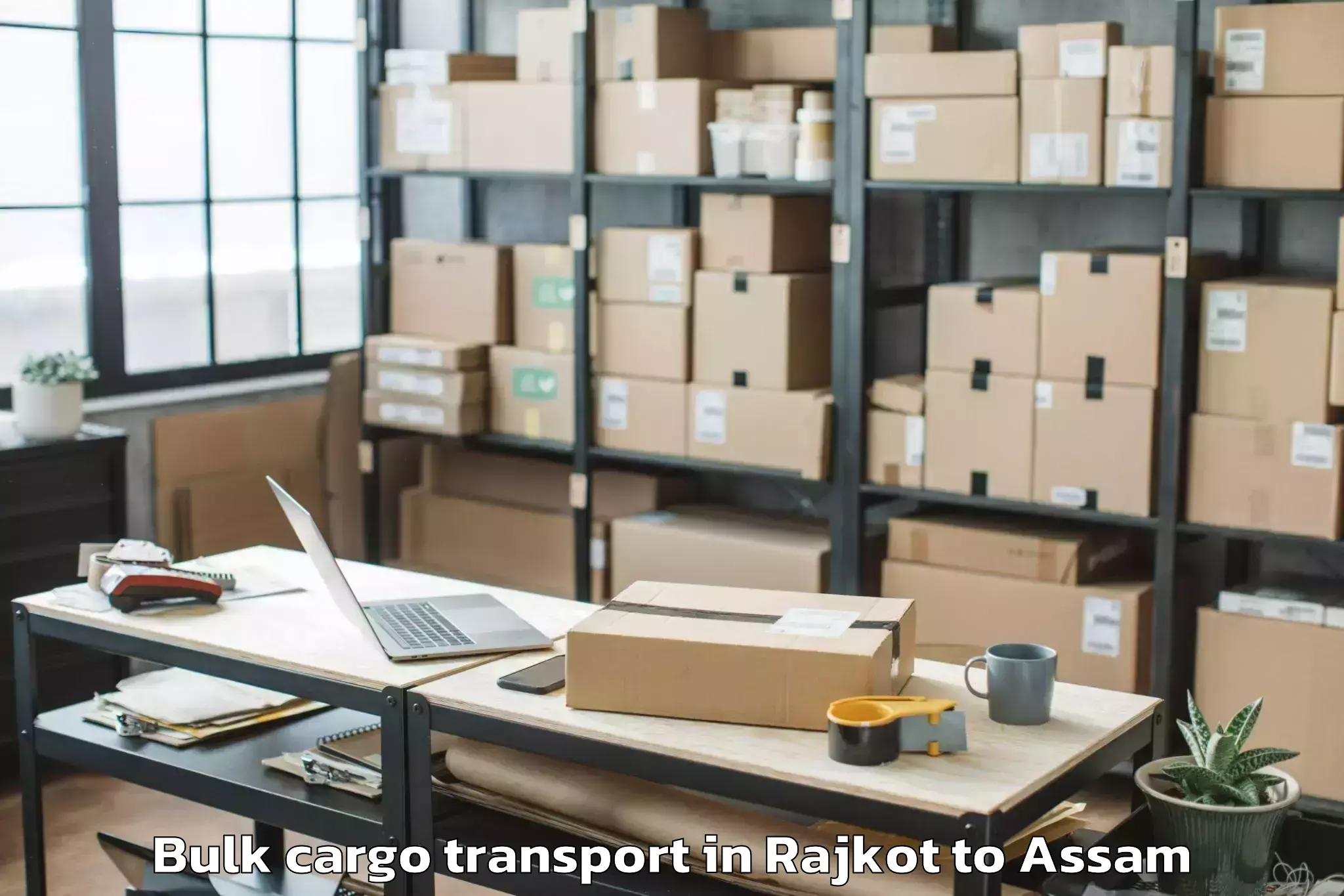 Hassle-Free Rajkot to Kaziranga University Jorhat Bulk Cargo Transport